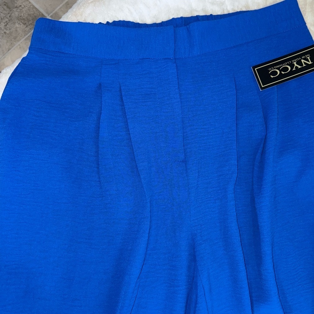 NYCC Vibrant Blue Wide-Leg Pants Size 10 - Picture 2 of 5